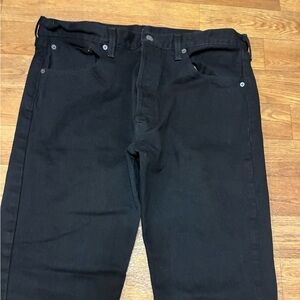Levi's 501  Men's Straight Black Jeans 36 x 29